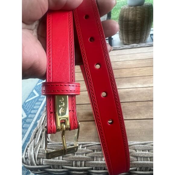 Lauren Ralph Lauren Red Leather Belt L